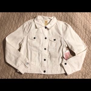 NEW White Denim Jacket Woman’s Size S (4-6)